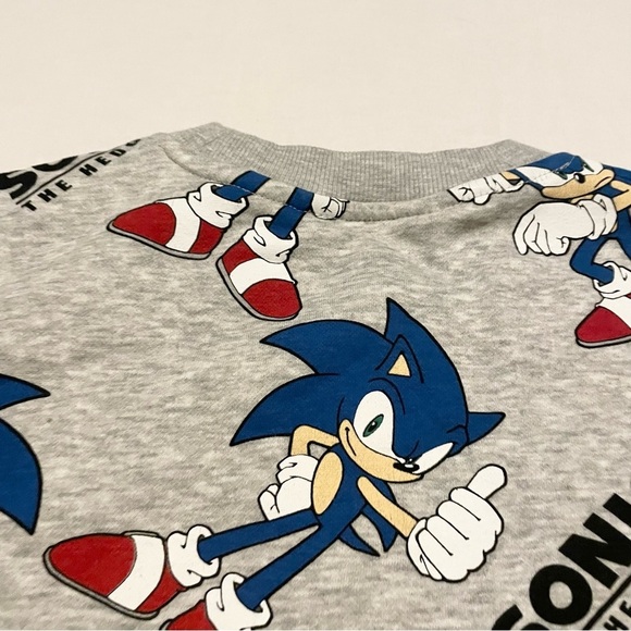 H&M Sonic the Hedgehog Sweatshirt Kids Size 8/10 - Picture 12 of 16